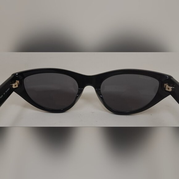 rag & bone Sunglasses Black Smoke Gray Cat-Eye Polarized RNB1062/S 54-20-140 - Picture 15 of 16